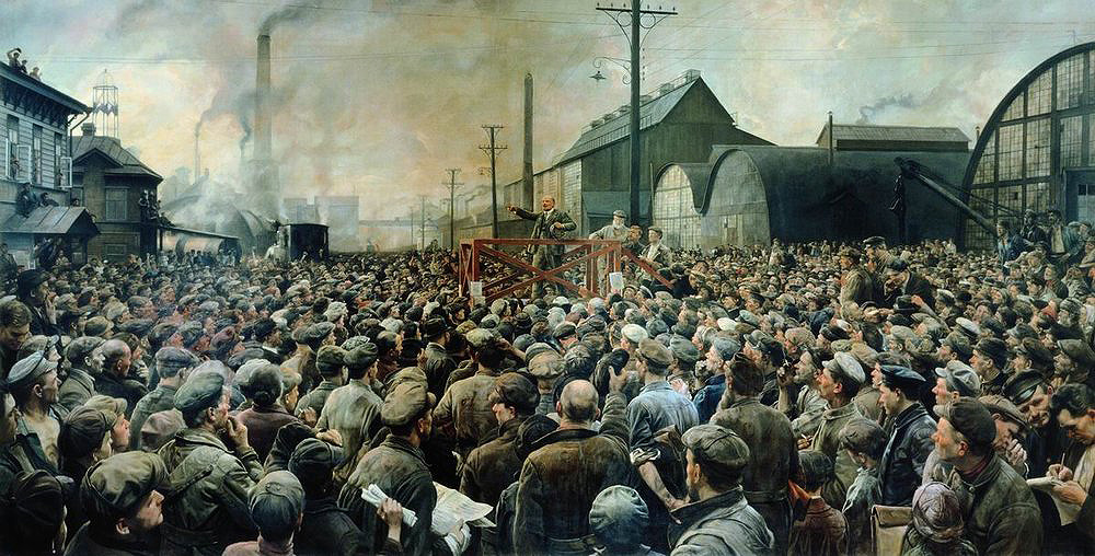 lenin at putilov factory